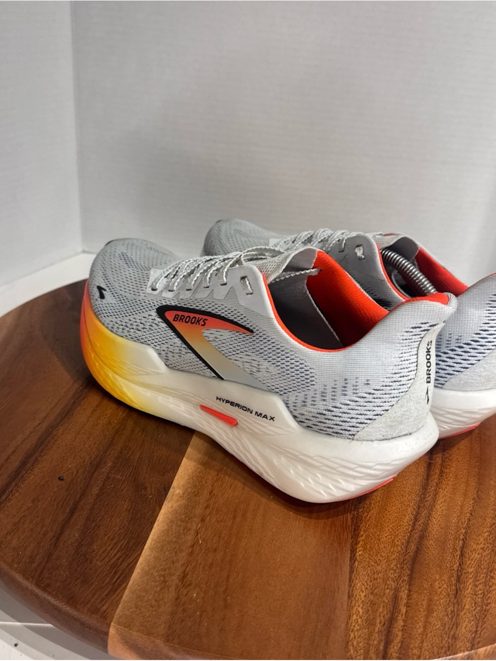 Brooks Hyperion Max Women's Running Shoes - White with Orange and Yellow Accent - Picture 8 of 16
